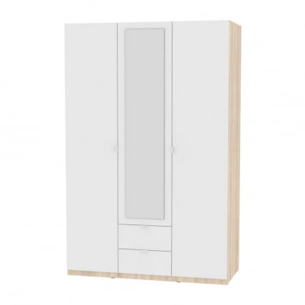 Шкаф распашный R-198х135х45-2-TR-M(ДСС-Белый)_0