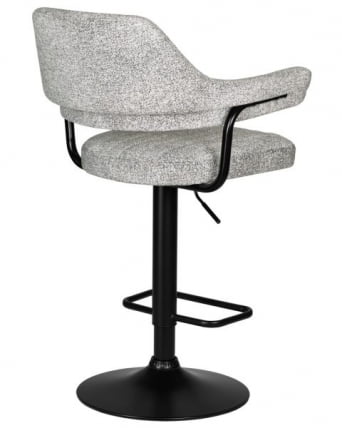 Стул барный DOBRIN CHARLY BLACK (светло-серый твид (LEO04)) 2 шт_4