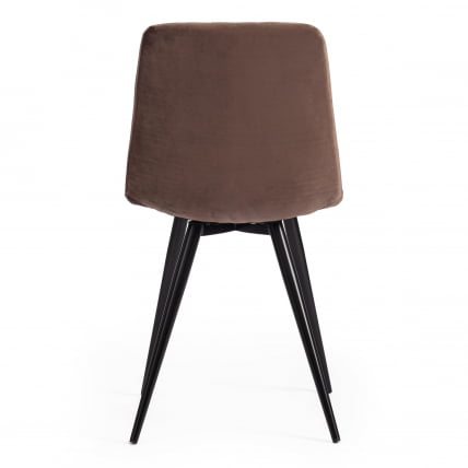Стул CHILLY X (mod. 7096) ткань/металл, 45x53х88 см, высота до сиденья 50 см, коричневый barkhat 12/черный_3