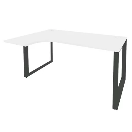 Стол эргономичный левый на О-образном м/к ONIX O.MO-SA-4L Белый Бриллиант/Антрацит_0