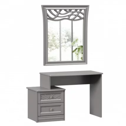 Столик туалетный Джулия с зеркалом ППУ Оникс серый_0