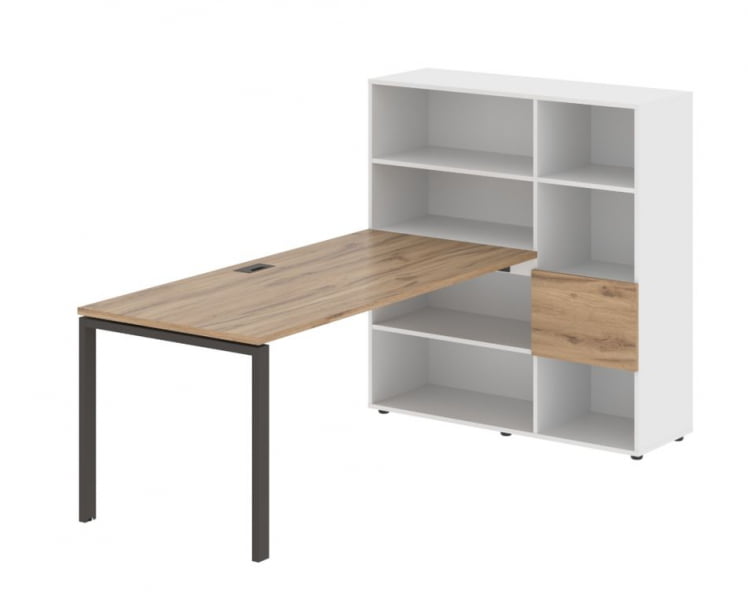 Рабочая станция EDIS EURST 1217 Дуб Денвер светлый Мокко Белый_0