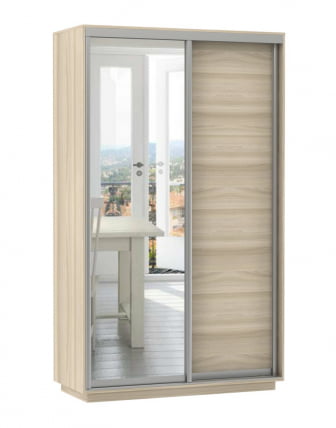 Шкаф-купе двухдверный Экспресс Дуо Медиум 1200х2200h Ясень шимо светлый_0