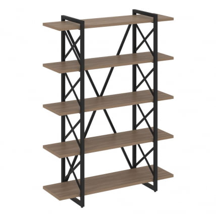 Стеллаж на регулируемых опорах - 5 полок LOFT VR.L-MST.O-5.8V Металл черный Дуб Аризона_0