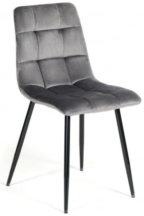 Стул CHILLY (mod. 7094) металл/вельвет, 45 х 55 х 87,5 см, серый/черный, G062-40_0