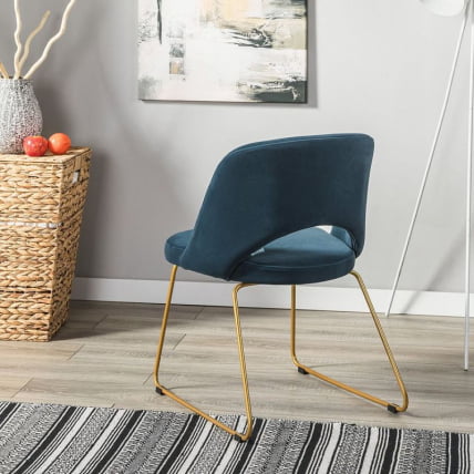 Кресло Ларс Диаг блуе/Линк золото / Lars Diag blue/Линк_6