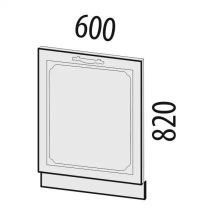 Панель для посудомоечной машины на 600 мм Милана 23.69 Сосна Астрид/Ваниль_1