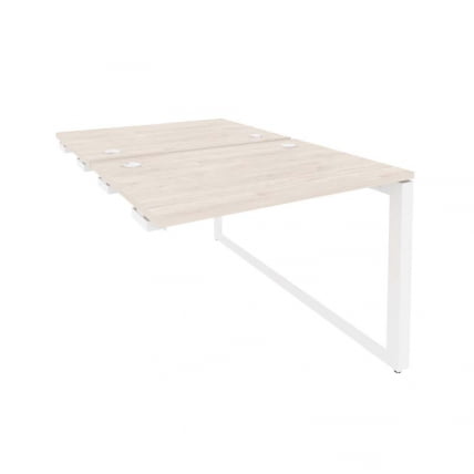 Стол-приставка двойной на О-образном м/к к опорым элем. ONIX O.MO-D.SPR-1.7 Денвер Светлый/Белый_0