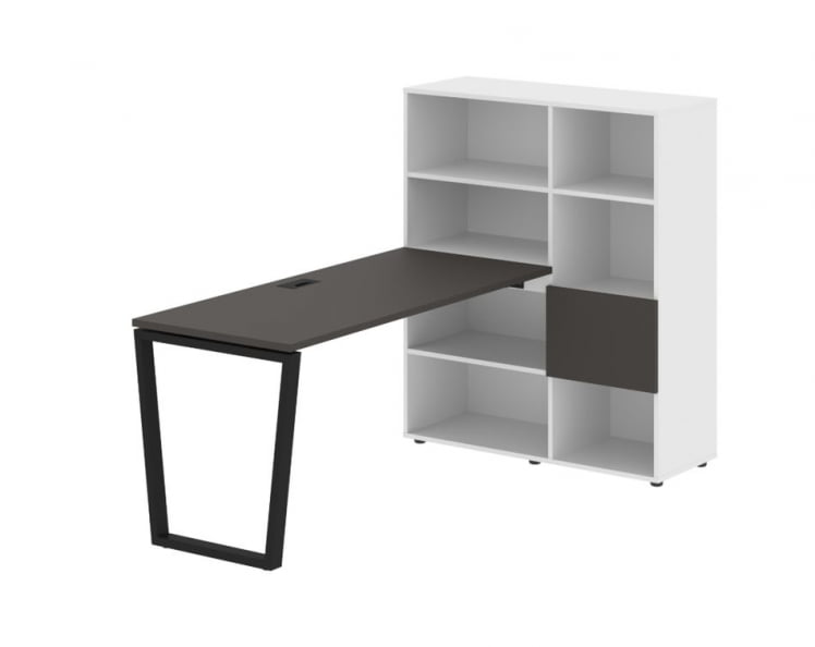 Рабочая станция EDIS EVRST 1115 Мокко Черный Белый_0