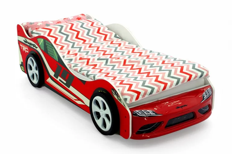Кровать-машинка Супра Красная_0