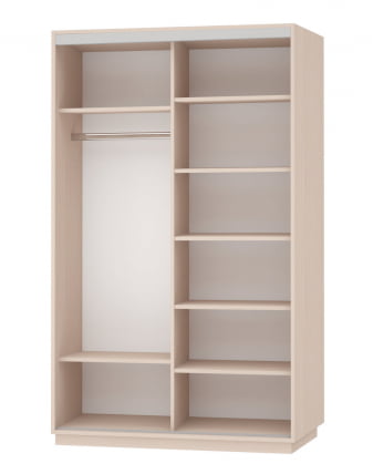 Шкаф-купе двухдверный Экспресс Дуо 1400х2200h Белая орхидея/Белый снег_1