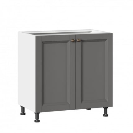 Тумба кухонная 800 Амели-3 ЛД 299.060.000.009 Белый Оникс серый_0