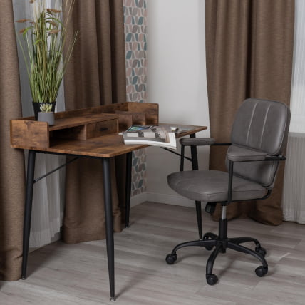 Кресло ALPHA иск. замша, Grey (Cерый)_12