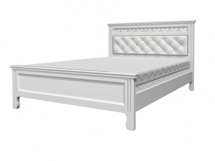 Кровать из массива Грация 200х160 Белый Античный_0