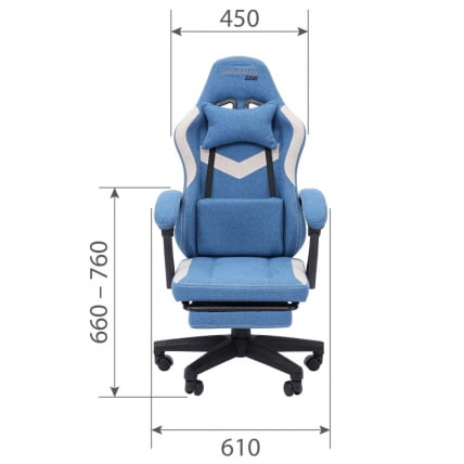 Кресло для геймеров CHAIRMAN GAME CH26 Голубой-бежевый_5