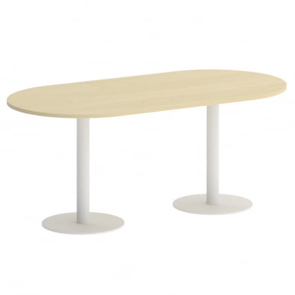 Стол овальный HOME OFFICE VR.SP-5-180.1 Клен/Белый металл_0