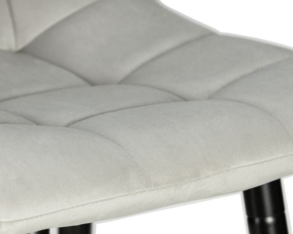 Стул барный DOBRIN NICOLE (черные матовые ножки, светло-серый велюр (108-52)) 2 шт_7