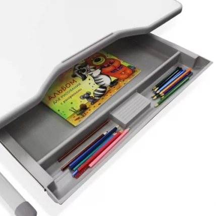 Комплект парта и стул с чехлом RIFFORMA SET-10 Белый Серый_1