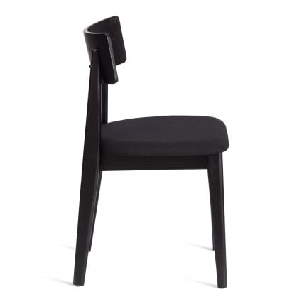 Стул ТХОР дерево вяз/ткань лен, черный/черный лен, 50х48х81,5 см / THOR_1