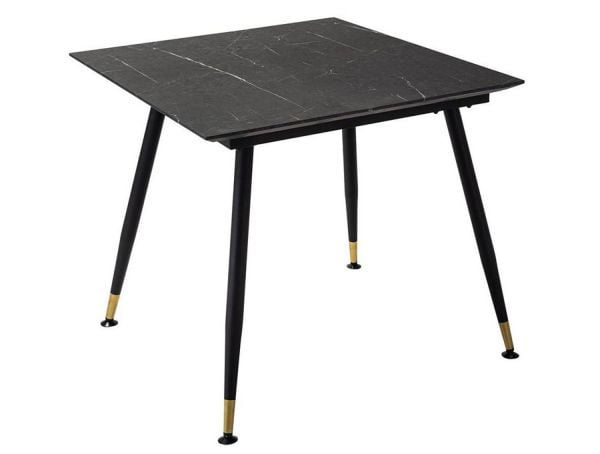 Стол Месси 960*960 мрамор Графит со скосом_0