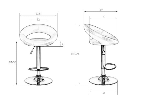 Стул барный ДОБРИН МИРА (кремовый) 2 шт / DOBRIN MIRA_8