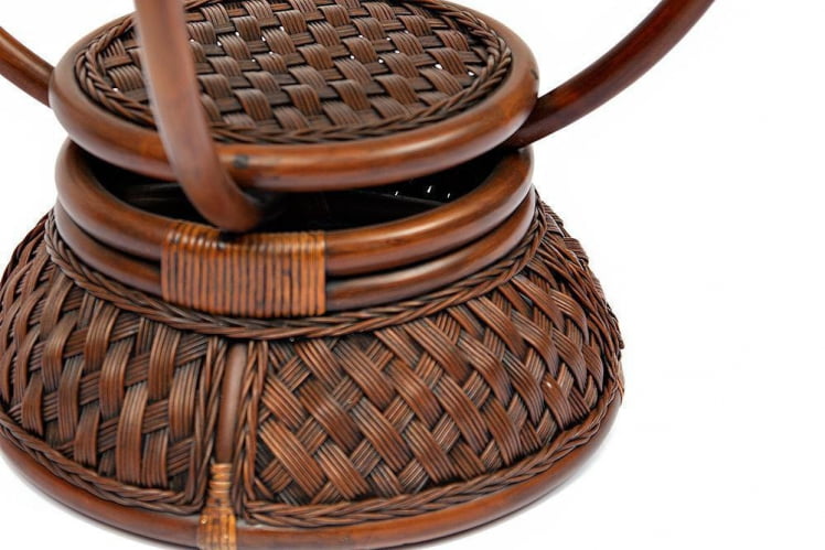 Столик кофейный Andrea ротанг, D60х50см, Pecan Washed (античн. орех)_2