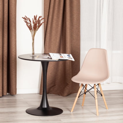 Стул CINDY (EAMES) (mod. 001) дерево бук/металл/сиденье пластик, 51x46x82см, бежевый / beige_8