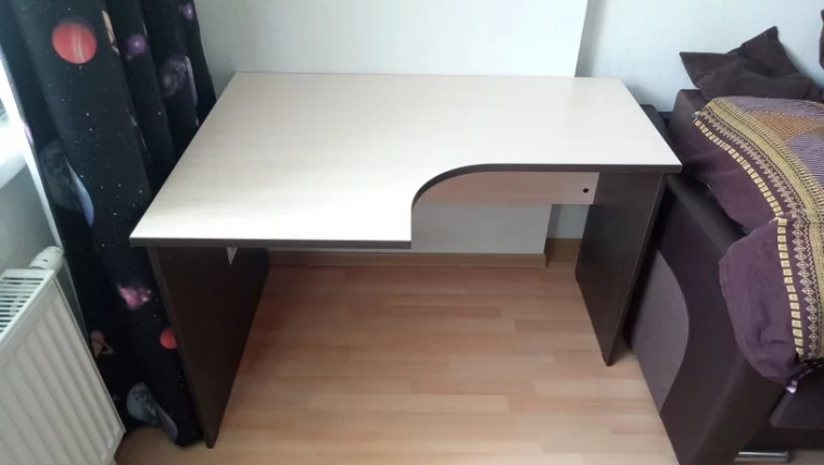 Стол компьютерный угловой Р.РС-12 (левый) Венге/Дуб молочный_2