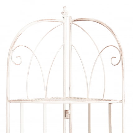 Этажерка угловая Secret De Maison Nicole (PL08-10338) стальной сплав, античный белый, 48х33х159 см_3