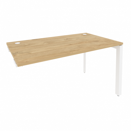 Стол-приставка на П-образном м/к к опорным элементам ONIX O.MP-SPR-3.8 Тиквуд Светлый/Белый_0