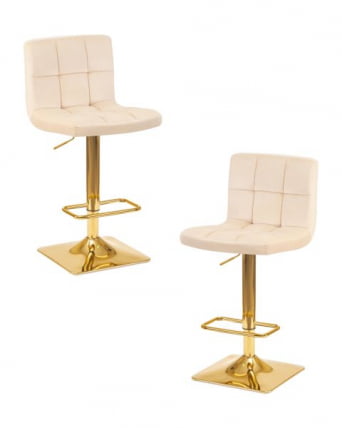 Стул барный ДОБРИН ГОЛДИЕ (бежевый велюр (МДЖ9-10)) 2 шт / DOBRIN GOLDIE (MJ9-10))_0