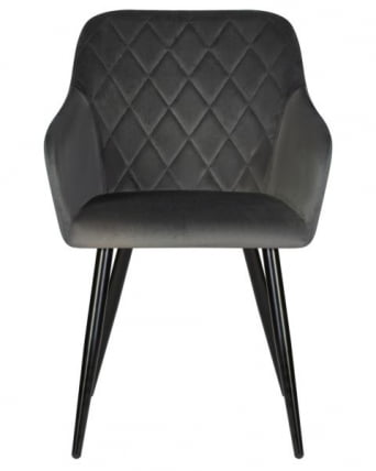 Стул обеденный ДОБРИН РОБЕРТ (черные матовые ножки, велюр В108-92 Антрацит) 2 шт / DOBRIN ROBERT V108-92_7