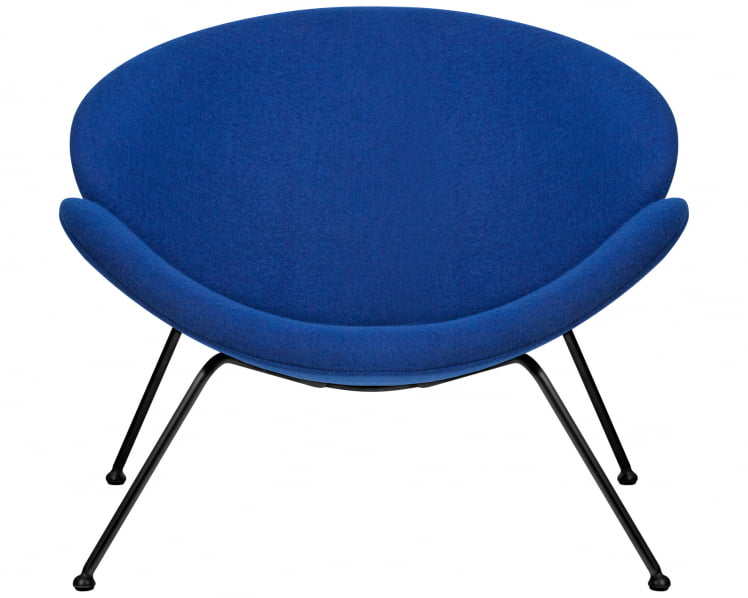 Кресло дизайнерское DOBRIN EMILY (синяя ткань AF6, черное основание)_5