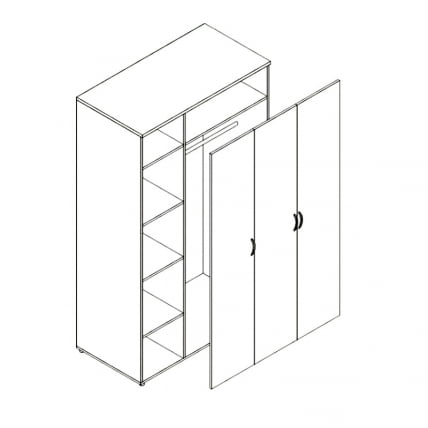 Шкаф Проспект Р.Ш-9 бук светлый_0