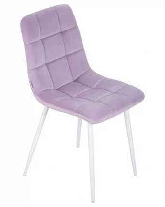 Стул обеденный DOBRIN ALEX белые ножки Фиолетовый велюр V108-49_6