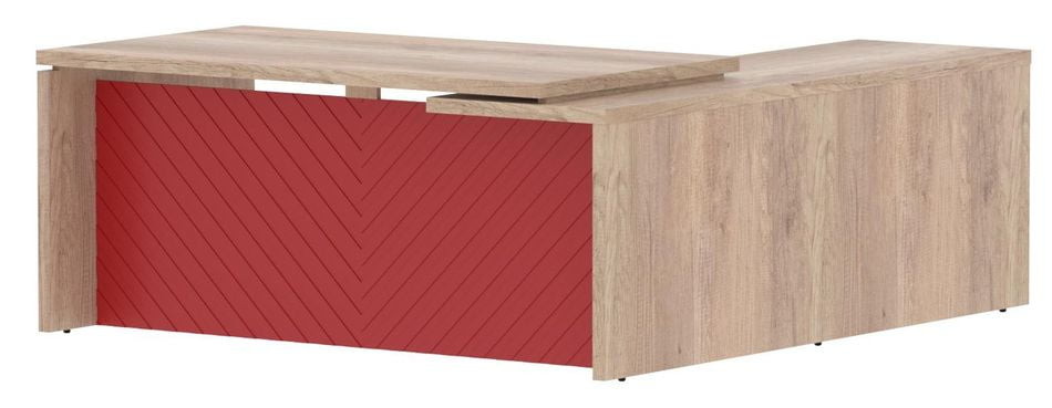 Стол руководителя левый Torr LUX TLCT 1820 L Дуб Каньон Красный_0