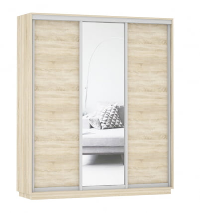 Шкаф-купе трехдверный Экспресс Медиум-1 1800х2200h Дуб сонома_0