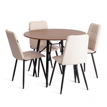 Стул обеденный Asti TREND, велюр, молочный/черный, 4, 47х54х86 см_5