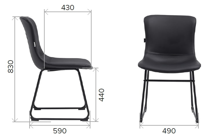 Кресло для посетителей Everprof Expo CF Экокожа Черный_5