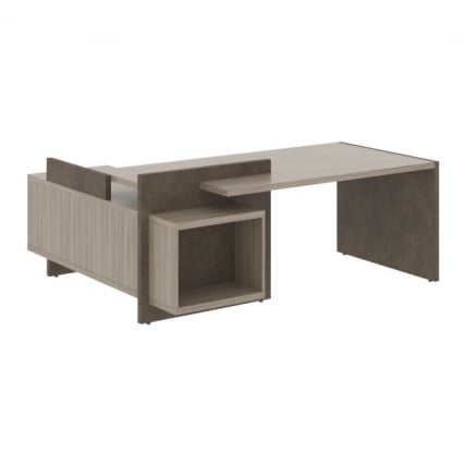 Стол руководителя левый WOOD&STONE СФ-531211 Дрифтвуд Бетон Чикаго темный_0