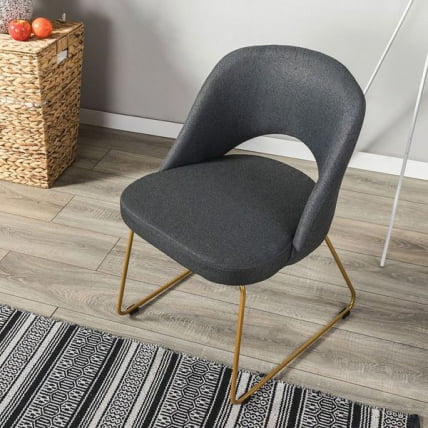 Кресло Ларс темно-серый/Линк золото / Lars_4