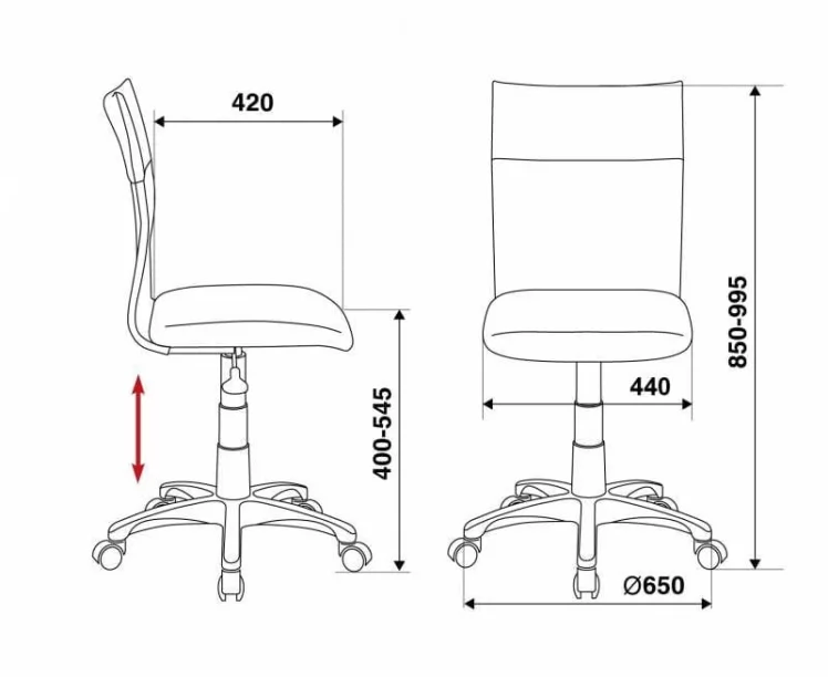 Кресло Бюрократ CH-1399 RED Красное_4