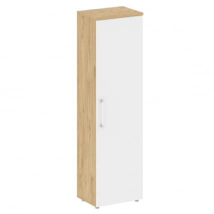 Гардероб узкий левый SHIFT SK.GB-1 (L) Тиквуд светлый/Белый Бриллиант_0
