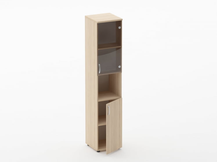 Шкаф высокий со стеклом и нишей Glassy 6.19.14Пр Туя_1