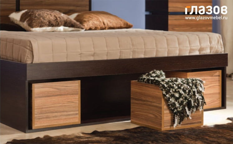 Кровать 3 (1400) HYPER Палисандр/Венге (спальня)_3