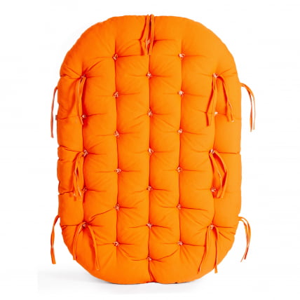 Диван MAMASAN/МАМАСАН 23/02 W /с подушкой/ подушка 182х119 см, 169х102х80 см, Pecan (орех), ткань, оранжевый, С 23_14