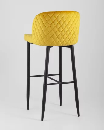 Стул барный Оскар велюр Оранжевый_5