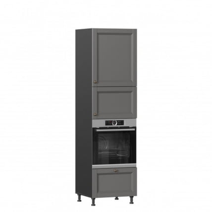 Шкаф для посуды 600 с 4 дверями Амели-3 ЛД 299.470.000.054 Черный Оникс серый_6