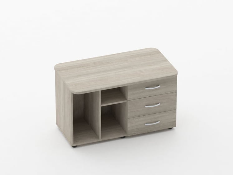 Тумба сервисная Glassy 3.16.12Пр Дуб сантана светлый_0