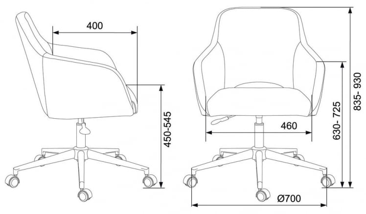Кресло для оператора Бюрократ CH-380SL Мокко Italia 6_4